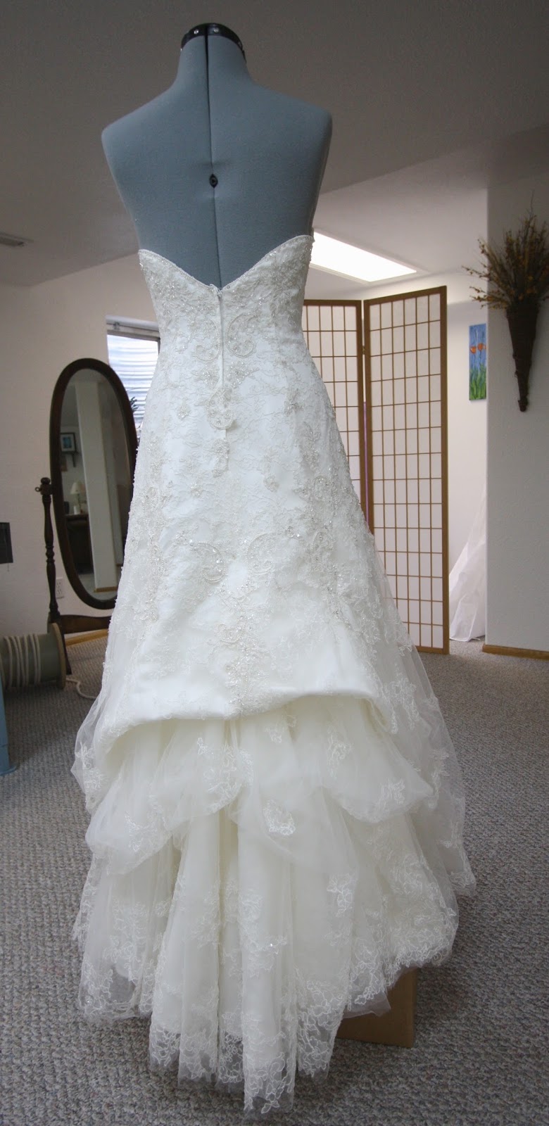 His Hers and Ours DIY WEDDING  GOWN  BUSTLE 