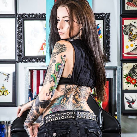 Tattooed Babe Crystal Rain Up for Miss Inked at Orlando's Kink Fest