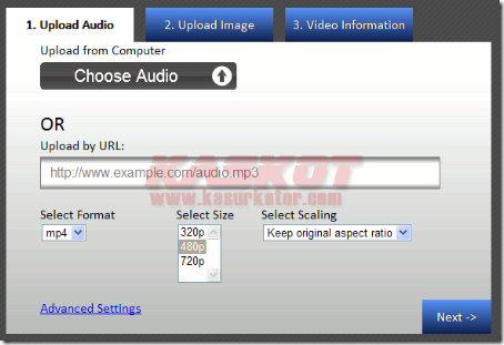 Upload Mp3 ke Youtube