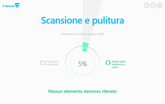 f-secure-scansione-pulitura-windows