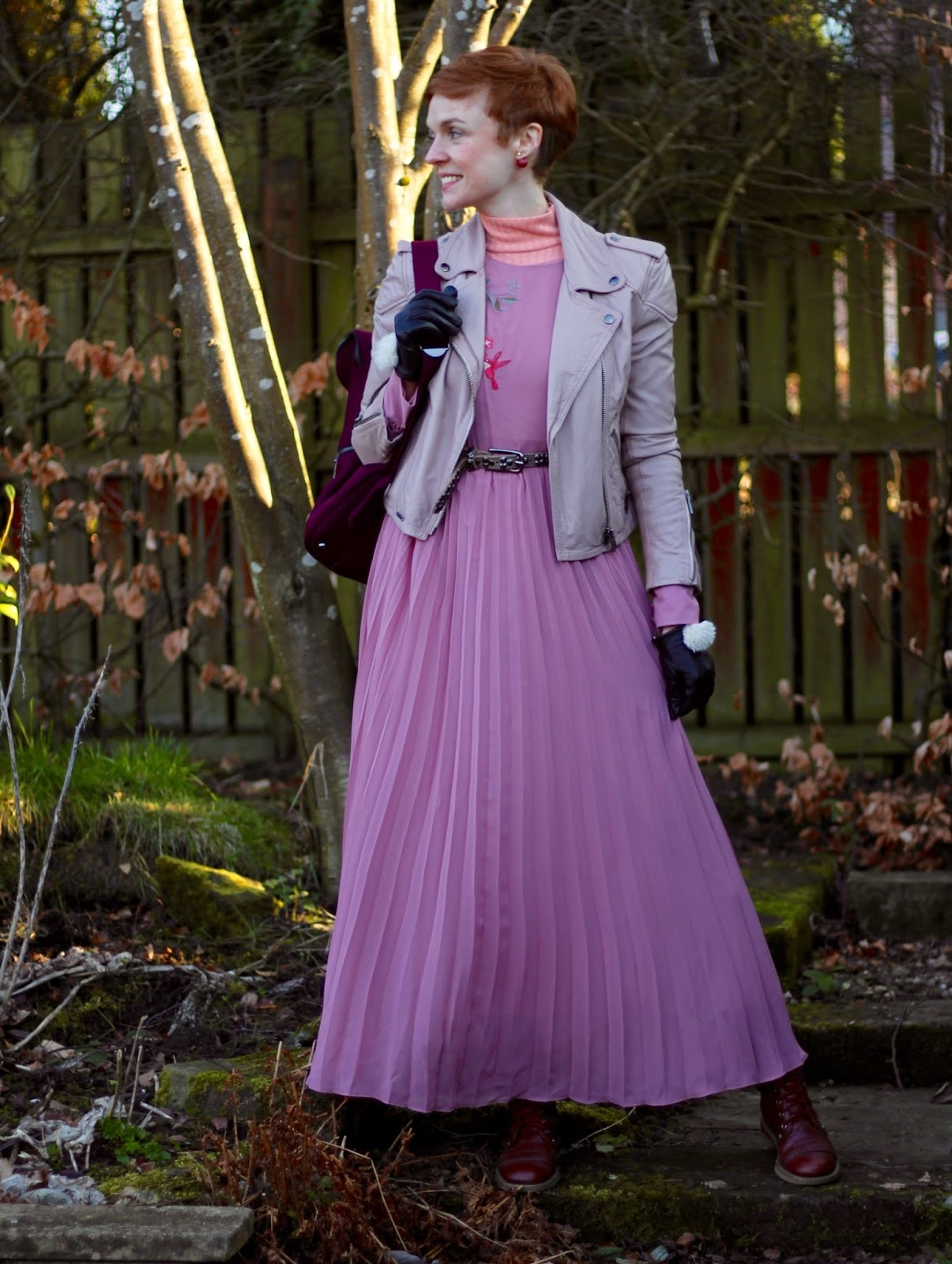 Pink Embroidered Maxi dress in Winter | Fake Fabulous