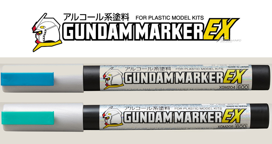 Gundam Marker EX series Adds Holo Green and Blue to the Collection