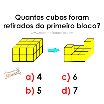 Descubra: Quantos cubos foram retirados do primeiro bloco?