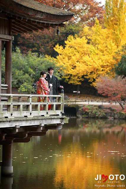 奈良の紅葉で前撮りロケーション撮影