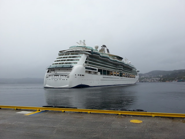 Royal Caribbean cruise ship Serenade of the Seas in Bergen, Norway on a fjord cruise