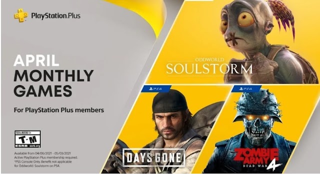 Jogos do PlayStation Plus para abril: Days Gone, Oddworld: Soulstorm e Zombie Army 4: Dead War