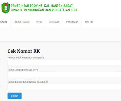 cari nomor KK online