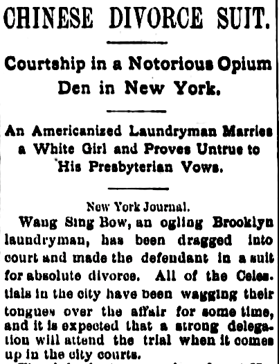 "Chinese Divorce Suit," The Mail (Stockton, CA) 24 Jun 1886, p.2