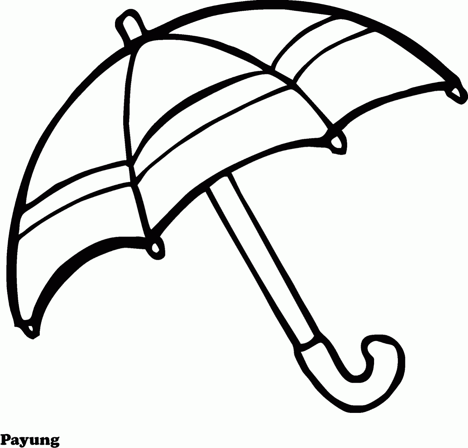 Mewarnai Gambar Payung, Musim Hujan Soalnya :) - Contoh 