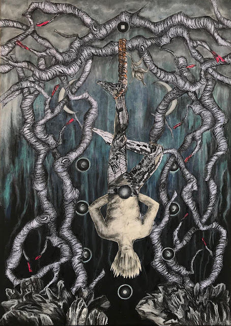 XII The hanged Man  Mixed Media on canvas 70x50cm