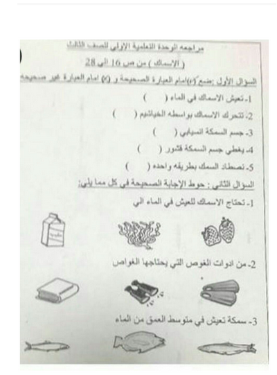 مراجعة في التربية الاسلامية الوحدة الأولى للصف الثالث