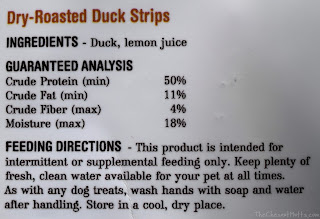 Dry-roasted duck strips pawtreats pawtree dog treat ingredients