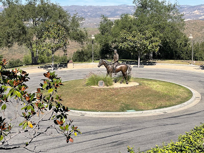 on horseback