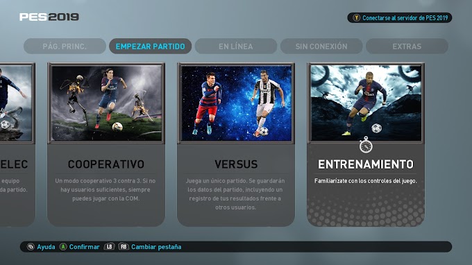 New Dark Menu | PES2019 | PC | By jidaek 