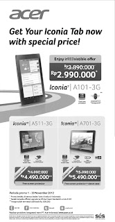 Harga Spesial Tablet Acer Iconia Tab