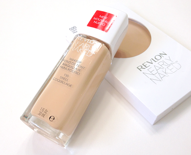 Revlon Nearly Naked Foundation 130 Shell and Powder in Light review swatches