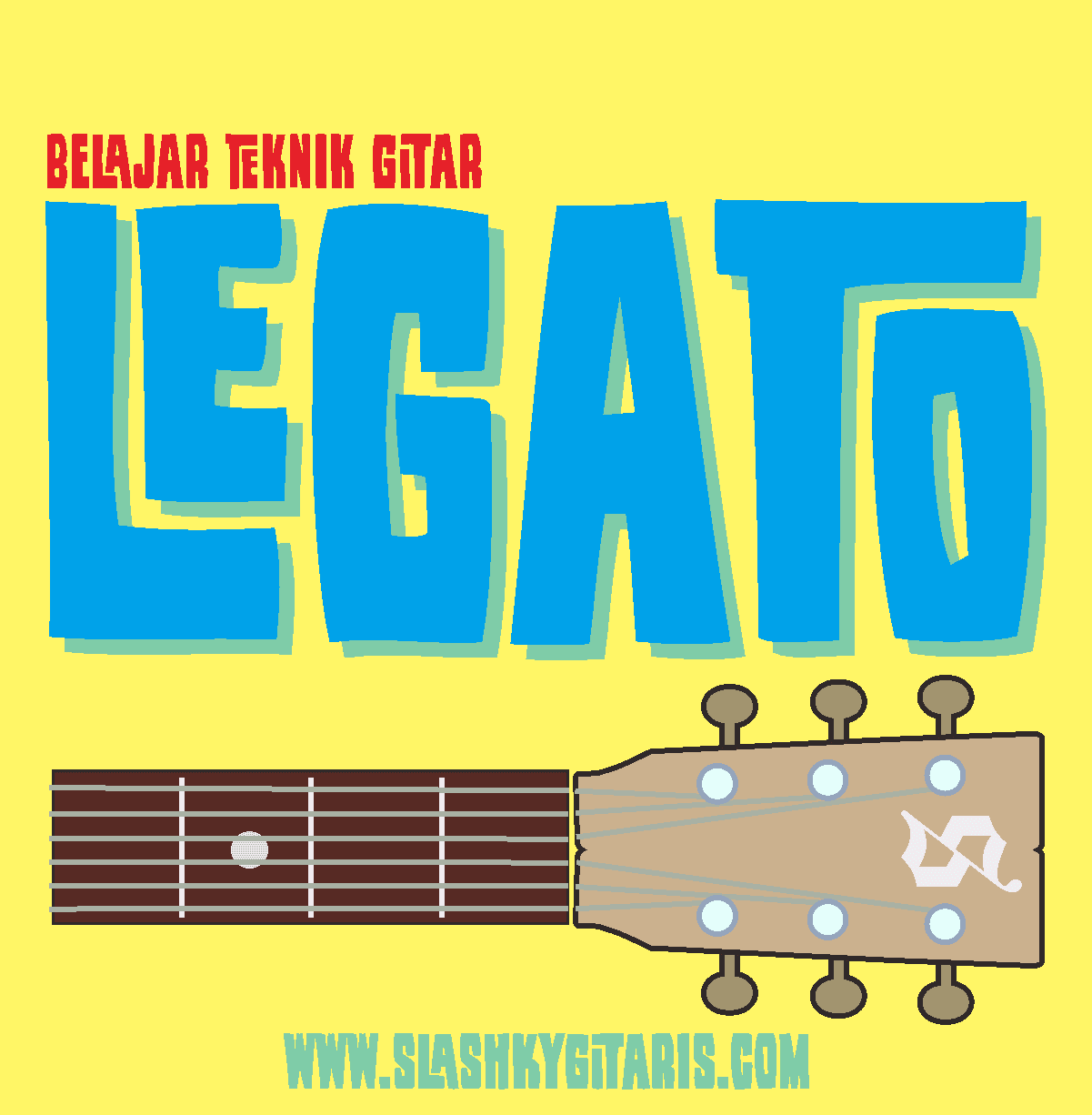 teknik gitar, teknik melodi, teknik legato, legato, C major scale, latihan legato, legato exercise, 