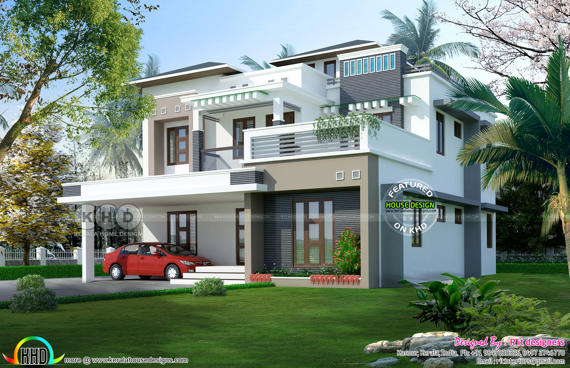  5  Bedroom contemporary  home  in 9 cent  land Kerala home  