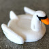 Floating swan fondant cake topper