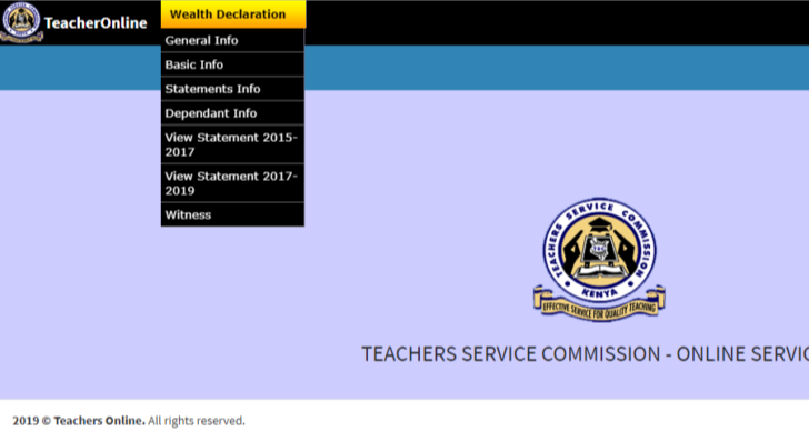 How to fill the 2019 TSC Wealth declaration form online