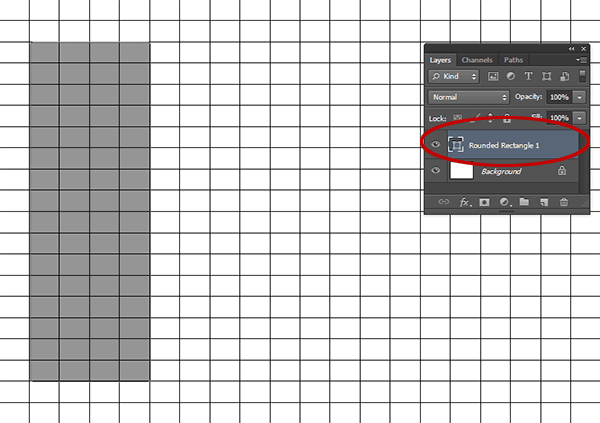 Draw a rounded rectangle shape.