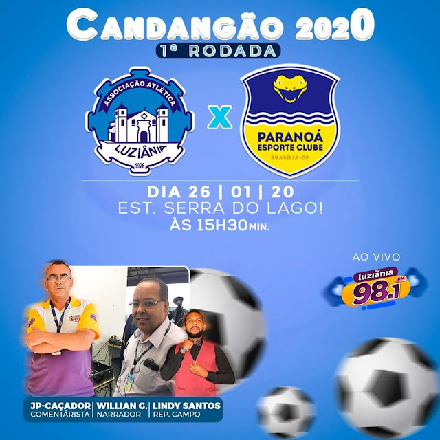 Willian Gonçalves narra jogo do Luziânia pelo Candangão 2020