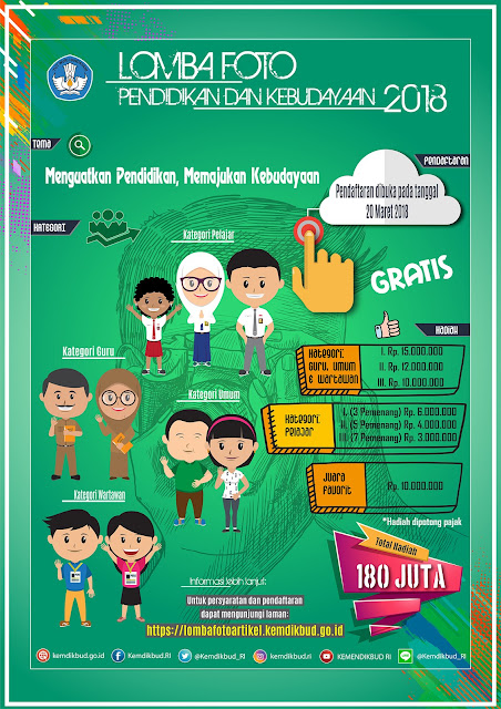 Dalam rangka memperingati Hari Pendidikan Nasional  Lomba Artikel, Karya Jurnalistik dan Foto Pendidikan dan Kebudayaan 2018