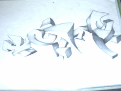 3d graffiti sketches