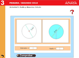  radio y diámetro, cálculo