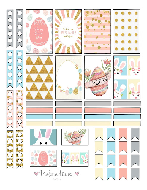 Free Printable Easter Stickers for your Planner