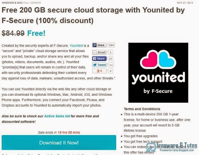 Offre promotionnelle : 200 Go gratuits dans le cloud avec Younited !