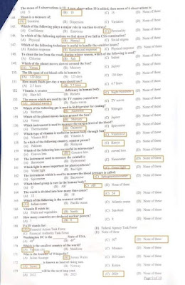 CSS 2022 MPT Screening Test Past Paper MCQs with Answers