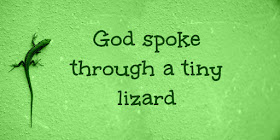 I love how God speaks to us through everyday occurrences like this tiny lizard who scurried into my house today. #BibleLoveNotes #Bible