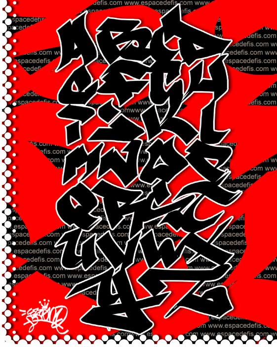 Letter AZ in Alphabet Graffitigraffiti alphabet