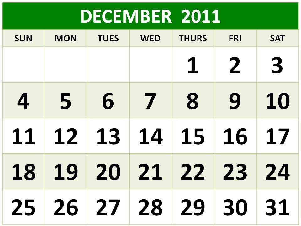2011 calendar printable monthly. printable monthly calendar