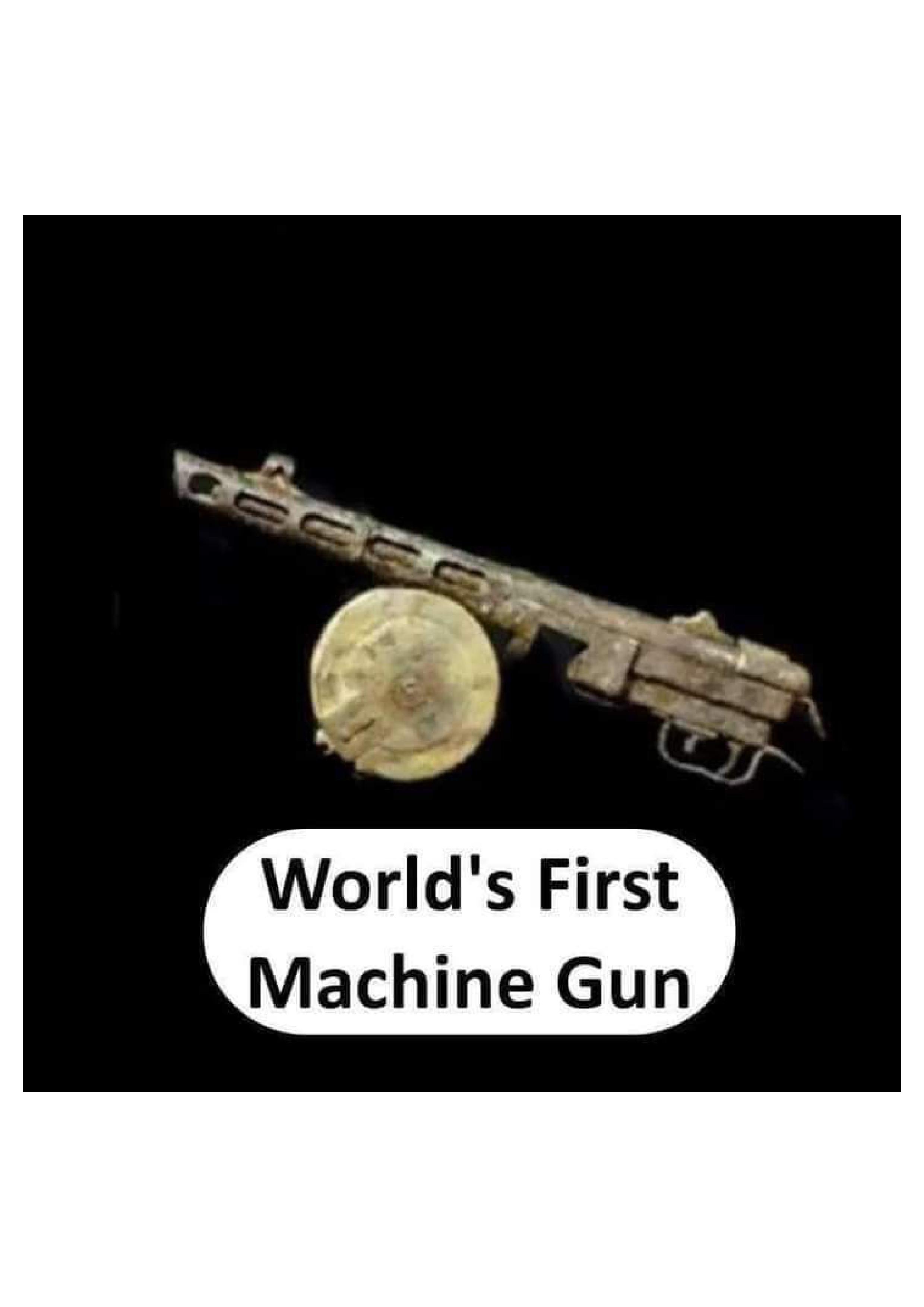world first machine gun