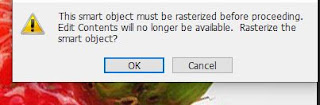 This smart object must be resterized