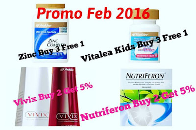 Promosi shaklee; promosi feb; zinc complex; nutriferon; vitamin kanak-kanak; vivix shaklee; shaklee labuan; shaklee kudat