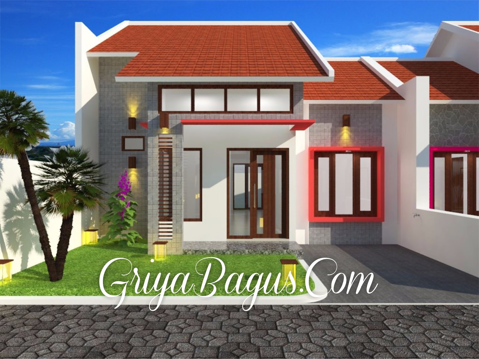 Contoh Desain Rumah Minimalis Tipe 55/110 m2 di Yogyakarta 