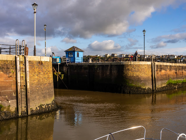 Photo of Ravensdale heading towards the gate as we left Maryport Marina on Saturday