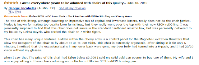 Funny Amazon Review by George Jacobellis