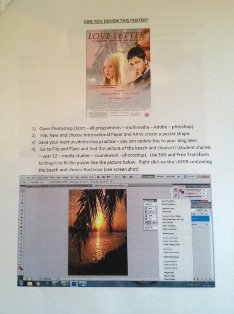 Tuesday Rowlands media coursework: Photoshop practise