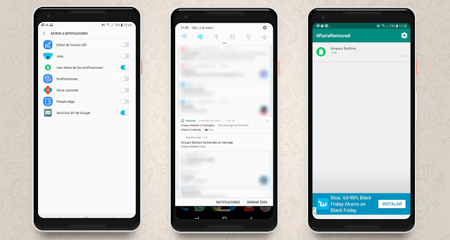 WhatsRemoved es la nueva aplicación para leer los mensajes eliminados de WhatsApp