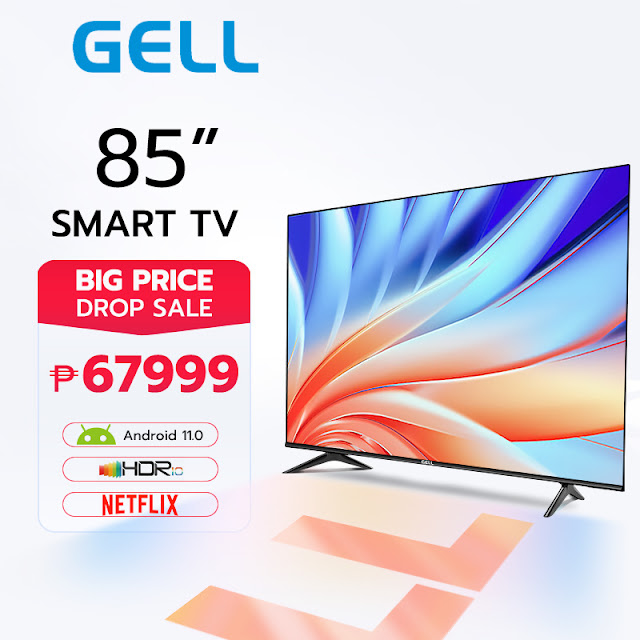 GELL 85 Inches TV Smart TV UHD 4K Flat Screen TV Multi-Ports HDMI AV USB Cheap Price