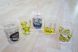 plastik cup printing es teler, es cendol , es kopi , coffee shop , restaurant , franchise