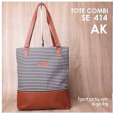 jual online tote bag octopusy kanvas murah motif salur hitam