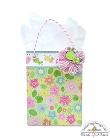 Doodlebug Design Spring Things Gift Bag featuring Collector Pins by Mendi Yoshikawa