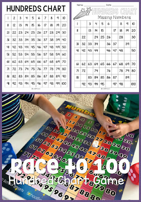 Kids playing Hundred Chart math game