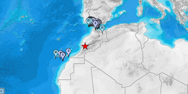 Terremotos  Marruecos 8 septiembre 2023 sentidos en Canarias y andalucia