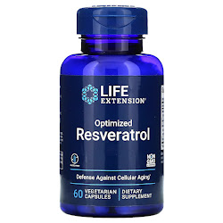 Life Extension, оптимизированный ресвератрол, 60 вегетарианских капсул